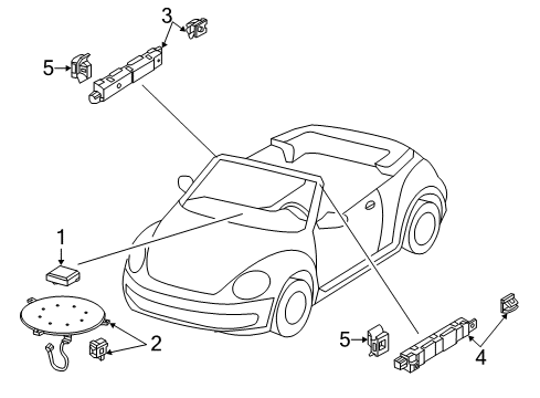 2016 Volkswagen Beetle Antenna & Radio Diagram 1