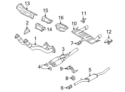 Front Pipe Diagram for 1J1-253-091-BB