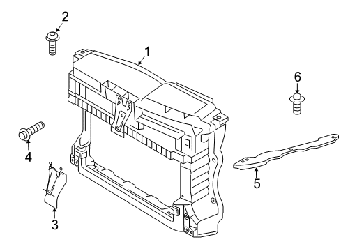 2013 Volkswagen Jetta Radiator Support