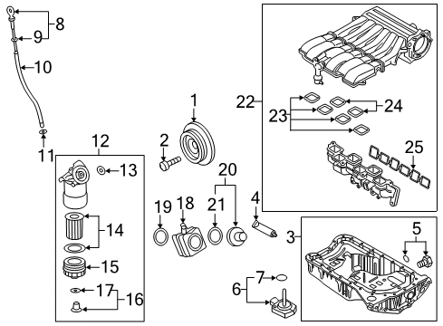 2014 Volkswagen Touareg Filter Assembly Diagram for 03H-115-403-T