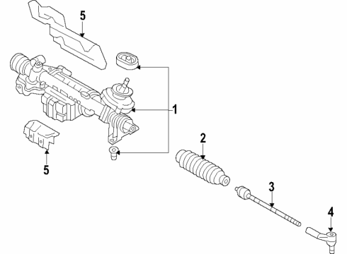 2017 Volkswagen Golf Alltrack Steering Column & Wheel, Steering Gear & Linkage Diagram 4