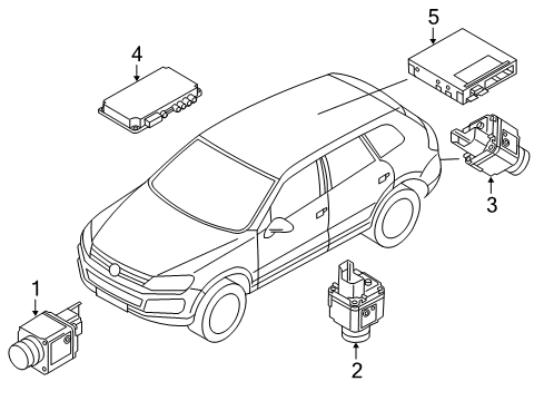 2014 Volkswagen Touareg Electrical Components Diagram 2