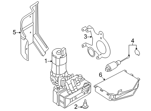 1999 Volkswagen Cabrio ABS Components