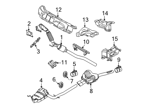 2008 Volkswagen Jetta Exhaust Components Diagram 1