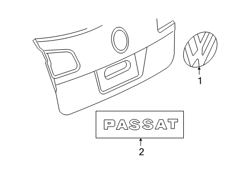 2008 Volkswagen Passat Exterior Trim - Trunk Lid