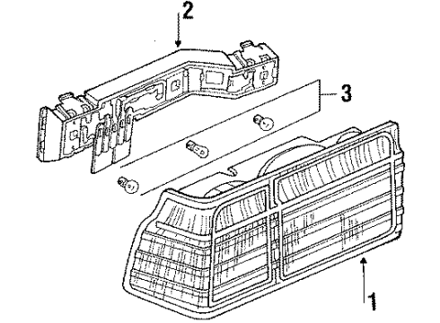 1988 Volkswagen Fox Combination Lamps