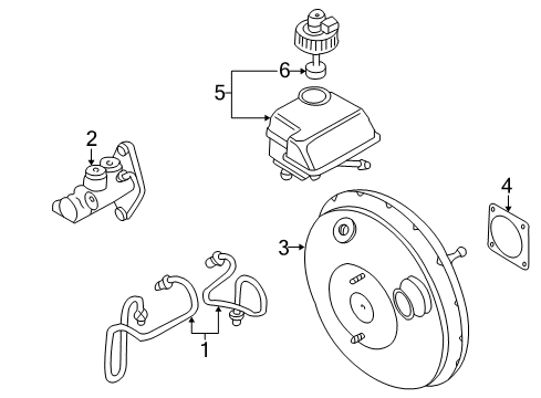 1999 Volkswagen Cabrio Under Hood Components