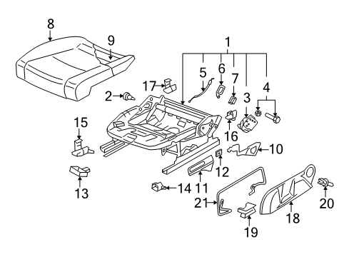 2016 Volkswagen Eos Front Seat Components