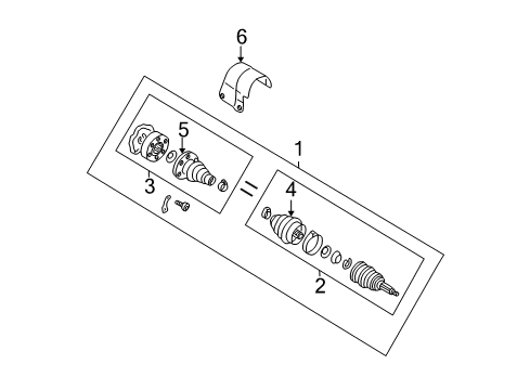 2002 Volkswagen Beetle Drive Axles - Front