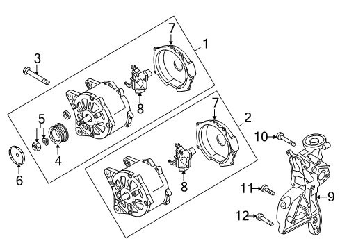 2012 Volkswagen CC Alternator Diagram for 06J-903-023-CX
