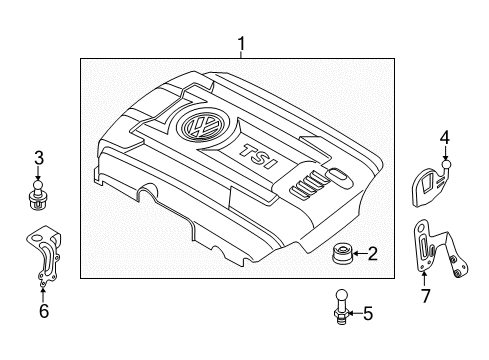 2021 Volkswagen GTI Engine Appearance Cover