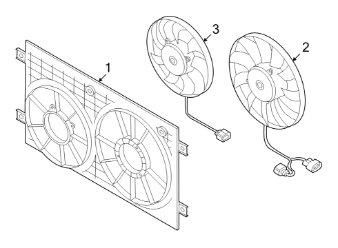 2022 Volkswagen Golf R Cooling System, Radiator, Water Pump, Cooling Fan