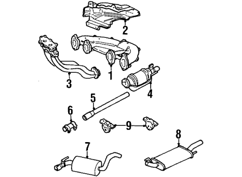 1995 Volkswagen Golf Catalytic Converter Diagram for 1HM-131-701-RX