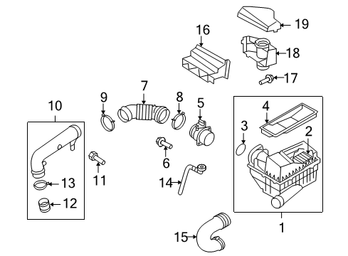 2009 Volkswagen GTI Air Duct Diagram for 1K0-805-962-C-9B9