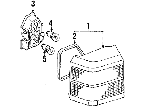 1996 Volkswagen Passat Tail Lamps Diagram 2