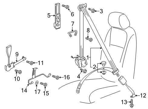 2021 Volkswagen GTI Seat Belt
