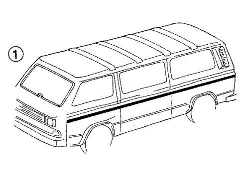 1984 Volkswagen Vanagon Stripe Tape