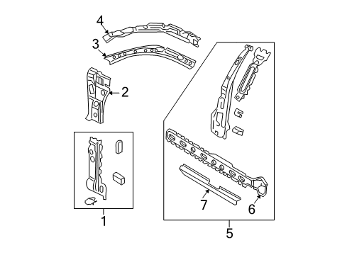 2002 Volkswagen Jetta Center Pillar & Rocker, Hinge Pillar