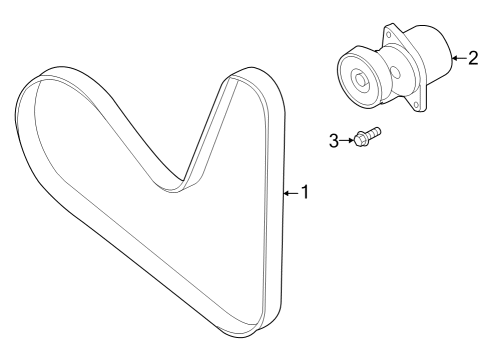 2024 Volkswagen Jetta Belts & Pulleys  Diagram 1
