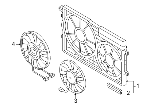 2012 Volkswagen Golf Cooling System, Radiator, Water Pump, Cooling Fan Diagram 2