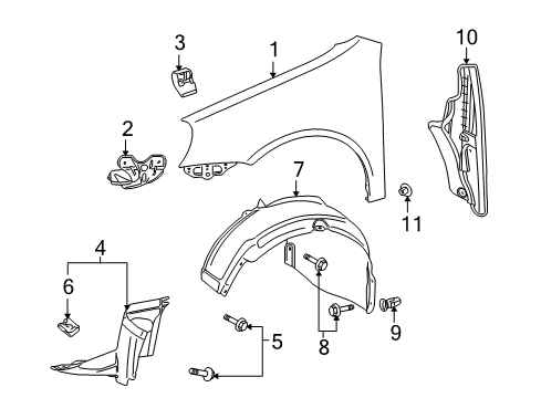 2013 Volkswagen Jetta Fender & Components