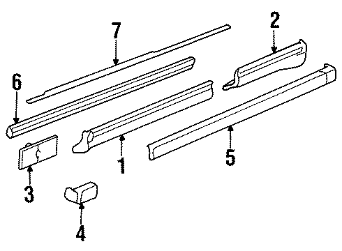 1999 Volkswagen Jetta Exterior Trim - Pillars, Rocker & Floor