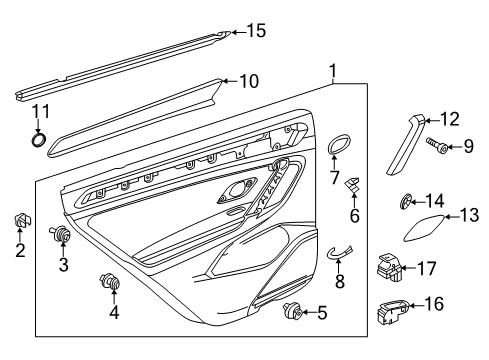 2020 Volkswagen Tiguan Interior Trim - Rear Door