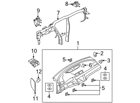 2010 Volkswagen Passat Cluster & Switches, Instrument Panel
