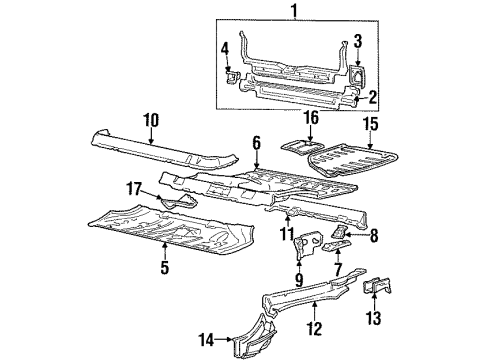 1995 Volkswagen Passat Rear Body Panel, Floor & Rails