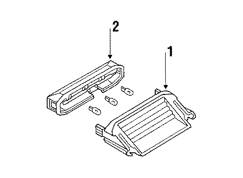 1992 Volkswagen Jetta High Mount Lamps