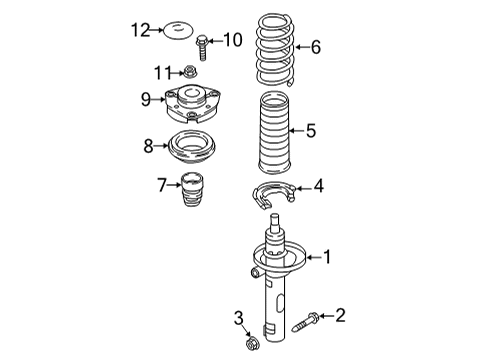 2022 Volkswagen Atlas Cross Sport Struts & Components - Front