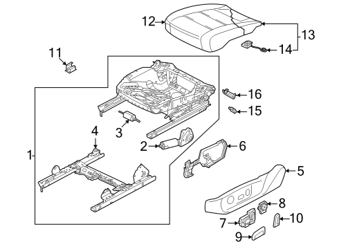 2024 Volkswagen GTI Front Seat Components