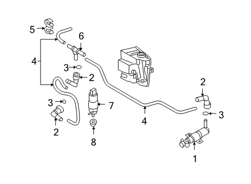 2008 Volkswagen Passat Washer Components