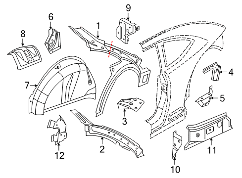 2016 Volkswagen Beetle Inner Structure - Quarter Panel