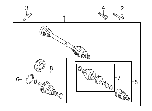 2020 Volkswagen Tiguan Drive Axles - Rear