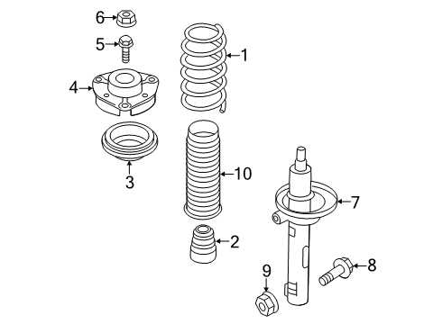 2021 Volkswagen Passat Struts & Components - Front