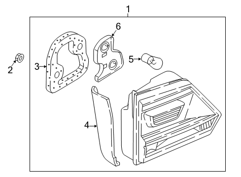 2018 Volkswagen Atlas Backup Lamp Diagram for 3CN-945-307-A