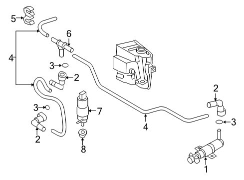 2009 Volkswagen CC Washer Components