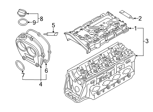 Cylinder Head Diagram for 06K-103-063-AM