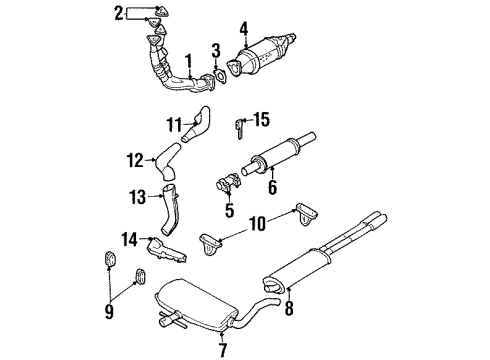 1999 Volkswagen Jetta Exhaust Components, Exhaust Manifold