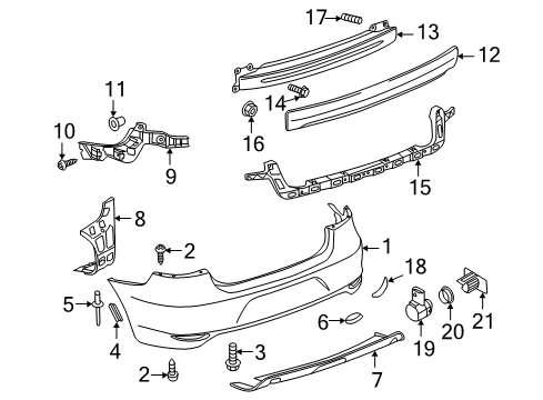 2016 Volkswagen Eos Rear Bumper