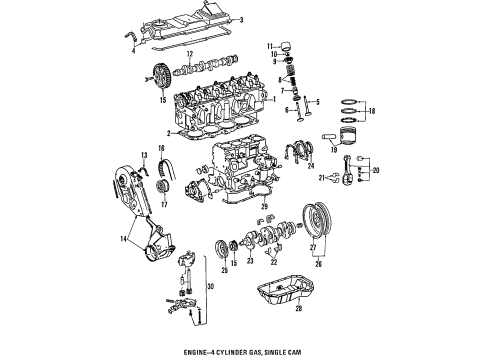 2002 Volkswagen Jetta Engine Parts & Mounts, Timing, Lubrication System Diagram 6