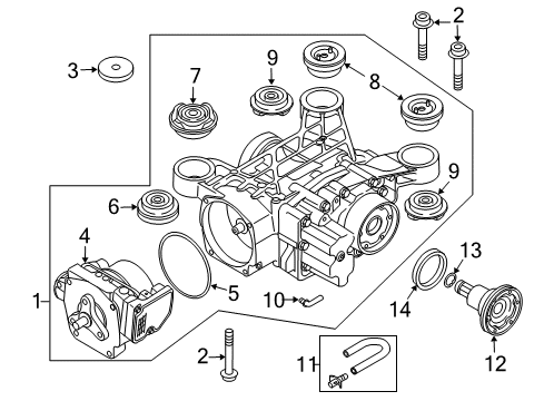 2019 Volkswagen Golf R Differential Bushing Diagram for 1K0-599-437-A