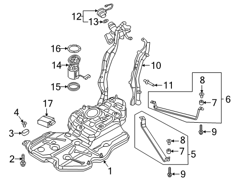 2019 Volkswagen Atlas Fuel Pump Diagram for 3QF-919-051-E
