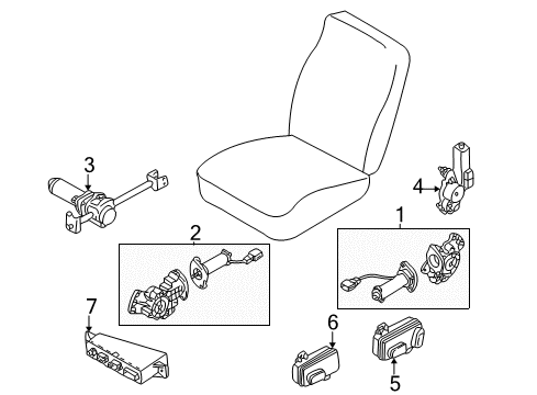 2002 Volkswagen Passat Seat Components