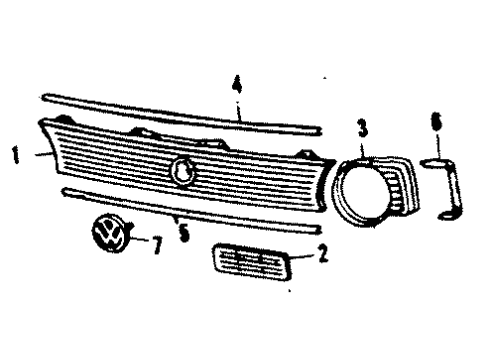 1986 Volkswagen Cabriolet Grille & Components
