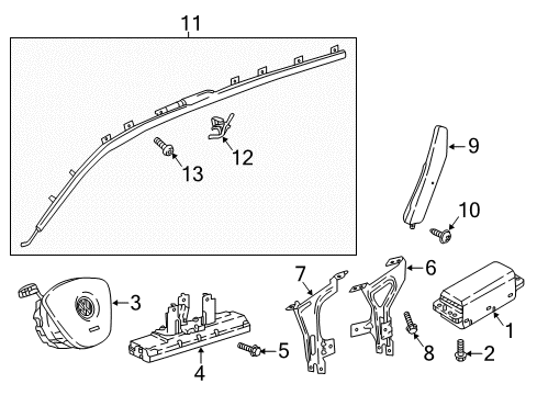 2020 Volkswagen Tiguan Air Bag Components