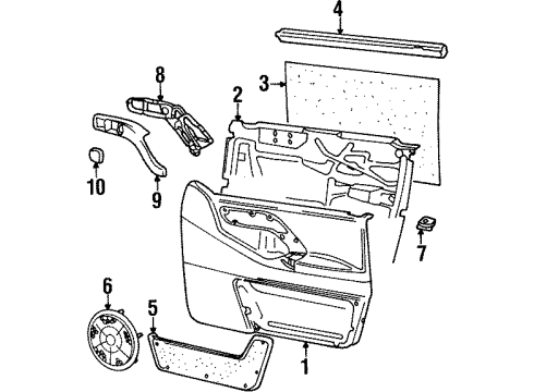 1995 Volkswagen Passat Interior Trim - Front Door