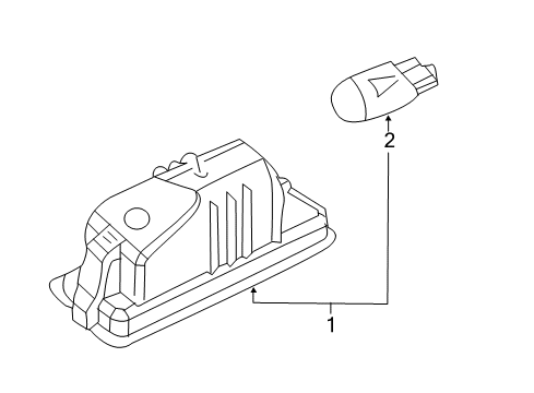 2016 Volkswagen Beetle License Lamps