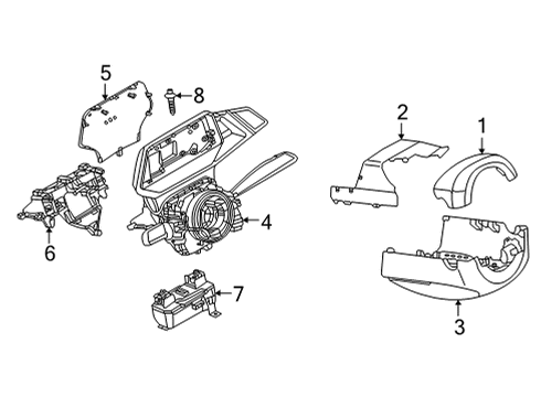 2023 Volkswagen ID.4 Shroud, Switches & Levers